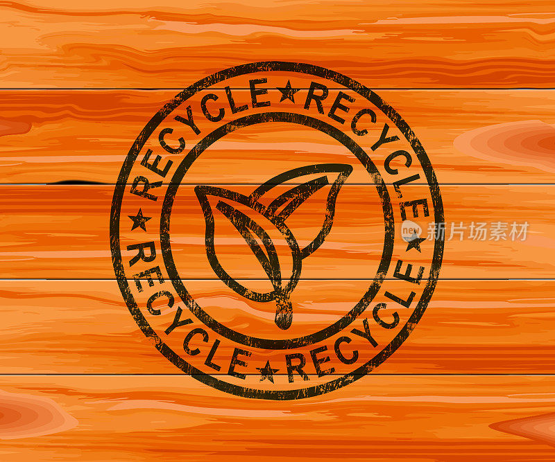 回收概念图标意味着重复使用或再处理产品- 3d插图